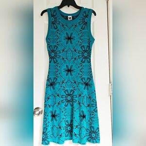 Missoni Turquoise and Black Geometric Midi Dress